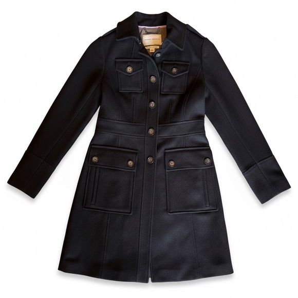 Banana Republic Jackets & Blazers - Banana Republic Black Wool Blend Military Trench Classic Peacoat - Size XS